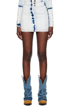 Sinead Gorey Blue Lace Denim Miniskirt