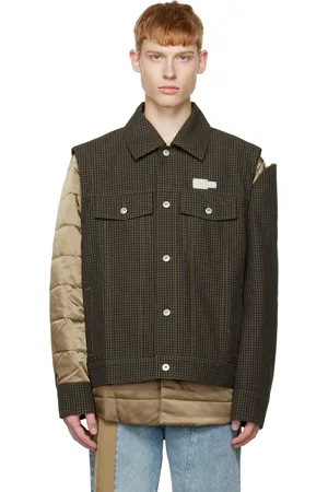 Feng Chen Wang Green & Khaki Layered Jacket