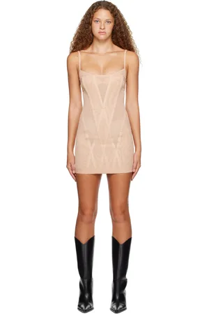 DION LEE Beige Oblique Minidress