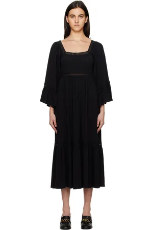 See by Chloé Black Tiered Maxi Dress