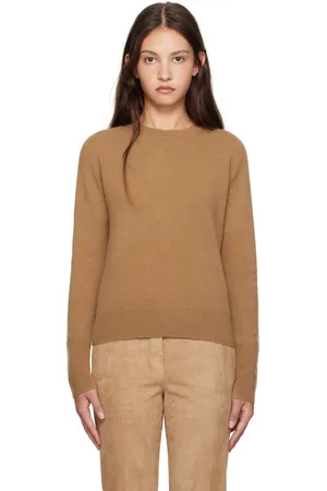Joseph Beige Light Pure Cashmere Round Neck Sweater