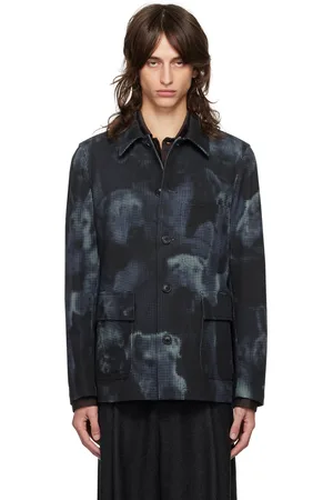 DRIES VAN NOTEN Blue Printed Jacket
