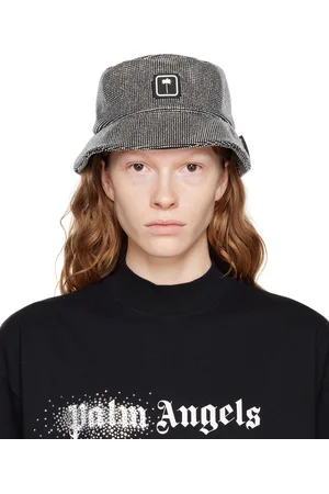 Palm Angels Black Rhinestone Bucket Hat