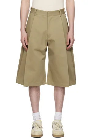Seventh Beige Bermuda Pleat Shorts