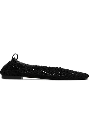 SIMON MILLER Black Crochet Riad Ballerina Flats