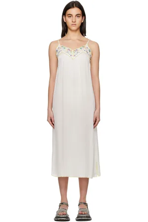 See by Chloé White Embroidered Midi Dress