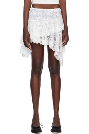 yuhan wang Ruffled Lace Miniskirt