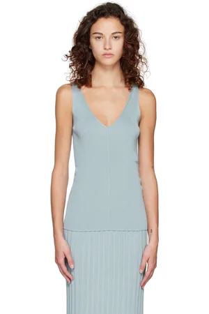 Joseph Blue V-Neck Tank Top