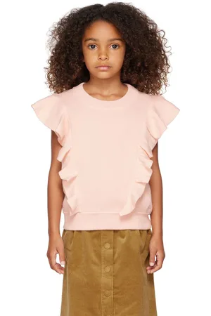 Chloé Kids Pink Ruffled Vest
