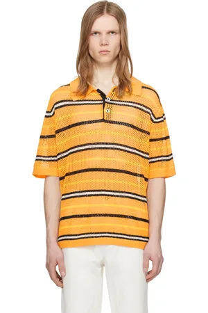 ZANKOV Orange Three-Button Polo