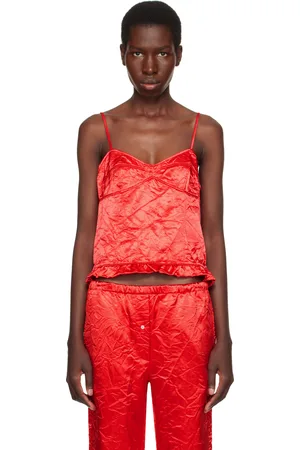 MERYLL ROGGE Creased Satin Slip Camisole