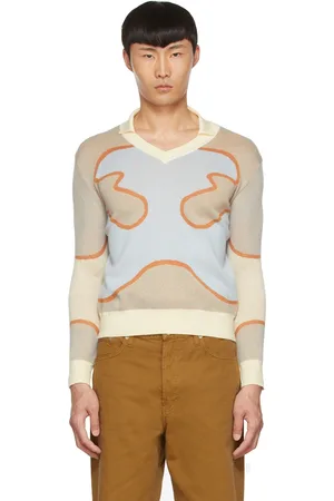 Lukhanyo Mdingi Blue Cotton Sweater