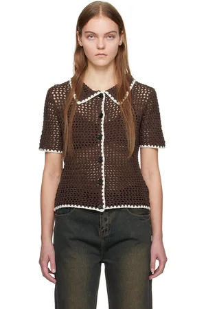Wynn Hamlyn Brown Spread Collar Shirt