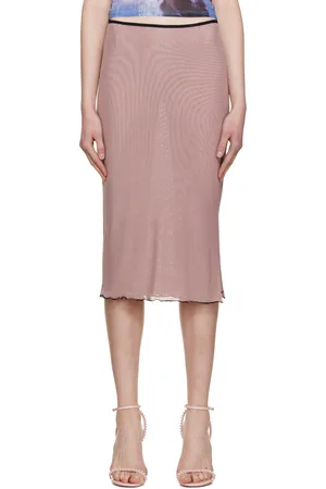 Miaou Pink Moni Midi Skirt