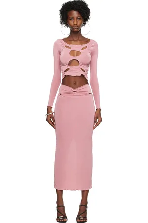 TYRELL SSENSE Exclusive Pink Top & Maxi Skirt Set