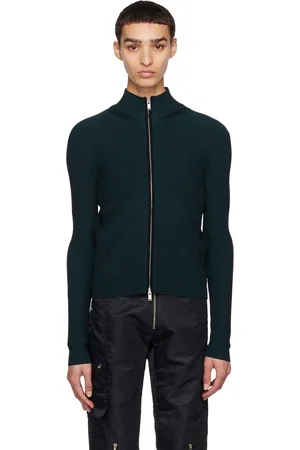 DION LEE Blue Angled Rib Sweater