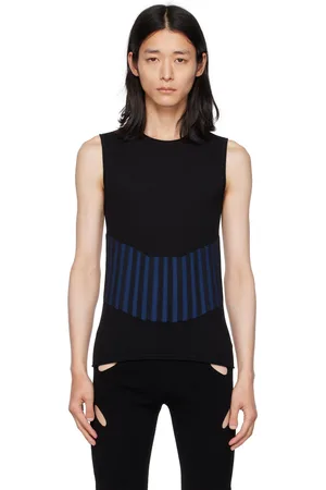 DION LEE Black Bone Tank Top
