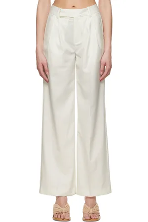 Third Form Off-White Polyester Trousers