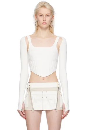 DION LEE White Ventral Compact Corset Top