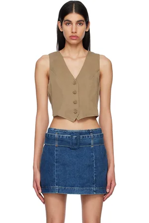 Reformation Tan Devin Vest