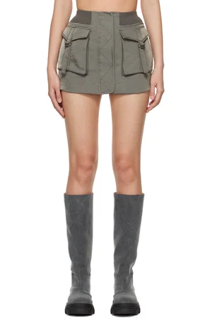 DION LEE Khaki Aviator Miniskirt