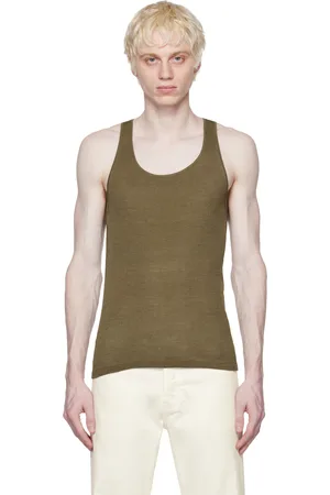 NILI LOTAN Khaki Gus Tank Top
