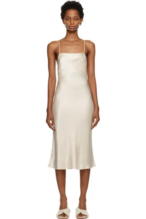 Third Form Off-White Crush Bias Midi Dress