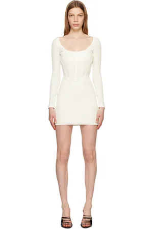 DION LEE White Corset Minidress