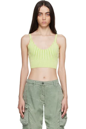 JOHN ELLIOTT Yellow Scoop Neck Tank Top