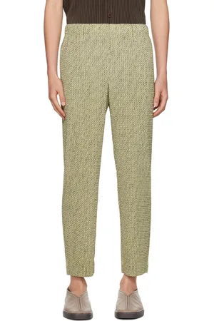 Issey Miyake Green Diagonals Trousers