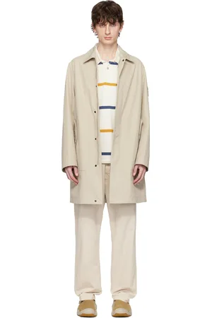 Stone Island Beige Weatherproof Cotton Canvas Coat