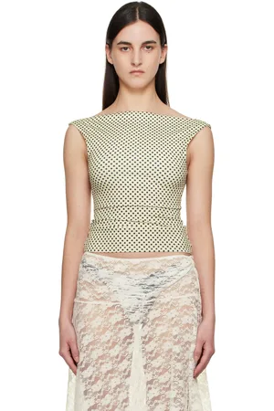 Miaou Off-White & Black Lani Top