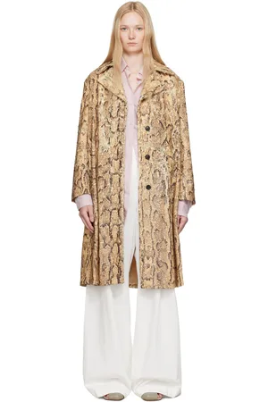 DRIES VAN NOTEN Beige Sequinned Coat