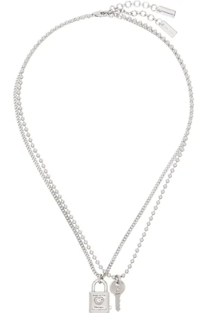 Marc Jacobs Silver Friendship Padlock Necklace Set