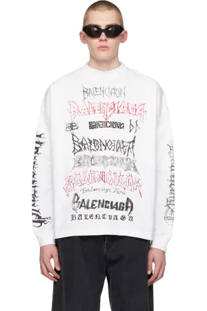 Balenciaga White DIY Metal Long Sleeve T-Shirt