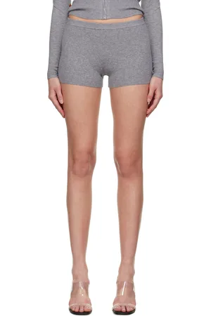 Miaou Gray Knit Booty Shorts