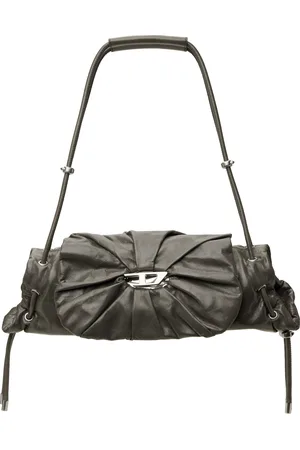 Diesel Gray Scrunch-D Shoulder S Bag