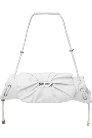 Diesel White Scrunch-D Shoulder S Bag