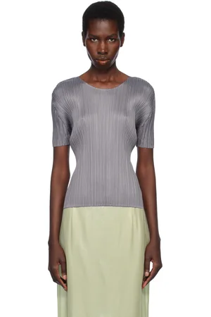 PLEATS PLEASE ISSEY MIYAKE Gray Basics T-shirt