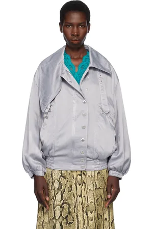 DRIES VAN NOTEN Blue Twill Bomber Jacket