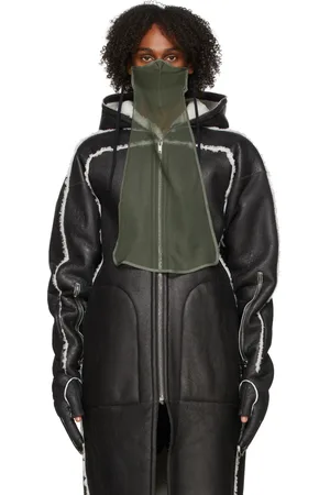 Rick Owens Green Silk Long Mask