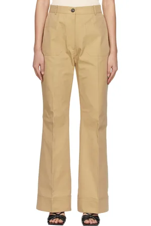 Foundrae Cotton Patch Pocket Flared Trousers