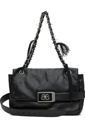 Balenciaga Black Modu Flap Medium Chain Bag