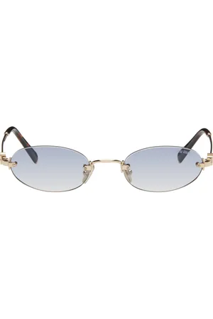 Miu Miu Gold Miu Miu Logo Sunglasses