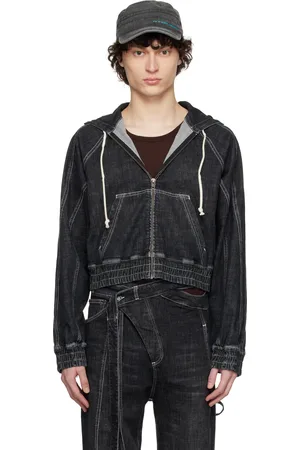 OTTOLINGER Black Multiline Denim Jacket