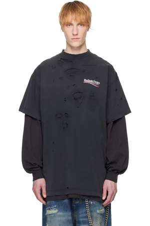 Balenciaga Black Political Campaign Long Sleeve Layered T-shirt