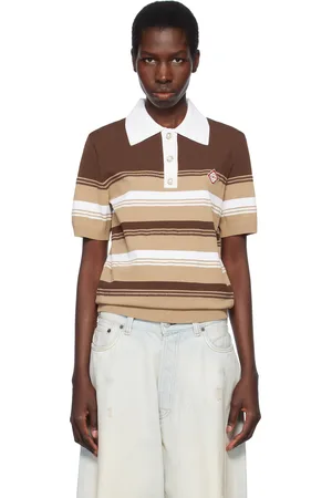 Casablanca Brown Stripe Polo