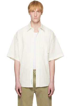 WOOYOUNGMI Off-White Stripe Short Sleeve Shirt