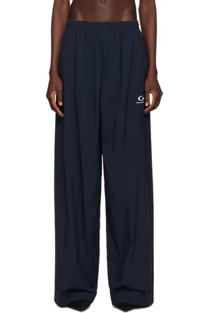 Balenciaga Navy Nylon Track Pants