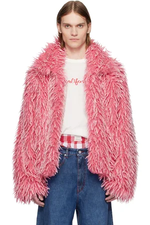 ERL Faux-Fur Varsity Jacket